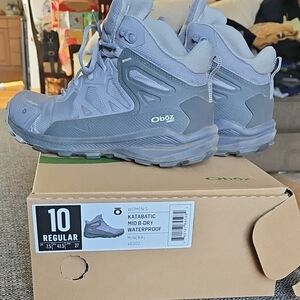 Oboz Women's Katabatic Mid B-Dry Waterproof Shoes - Gray